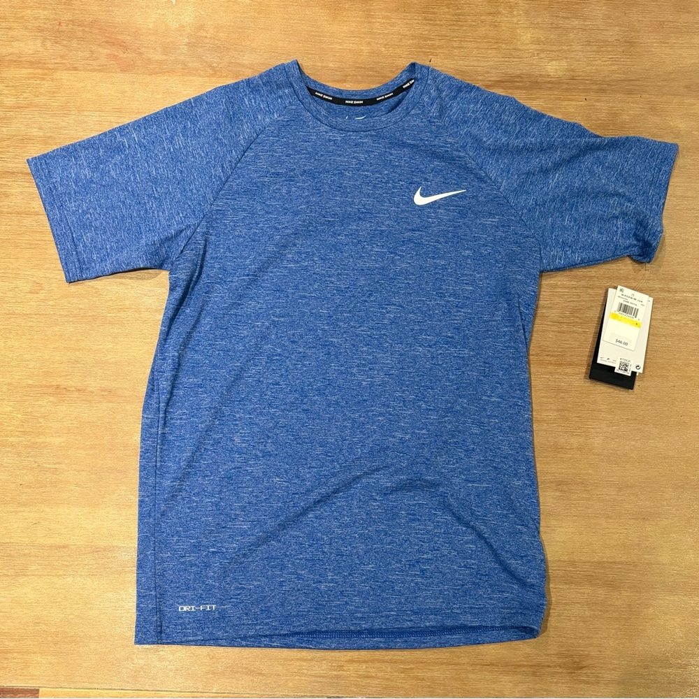 Nike Blue Short Sleeve Swimming Dri-FIT Tee